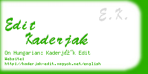 edit kaderjak business card